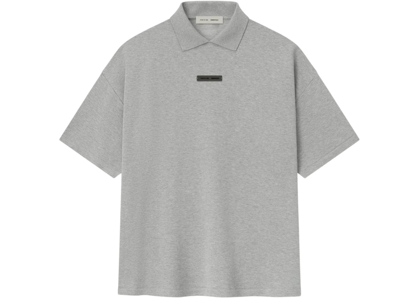 Fear of God Essentials Pique 90's Polo Concrete Heather