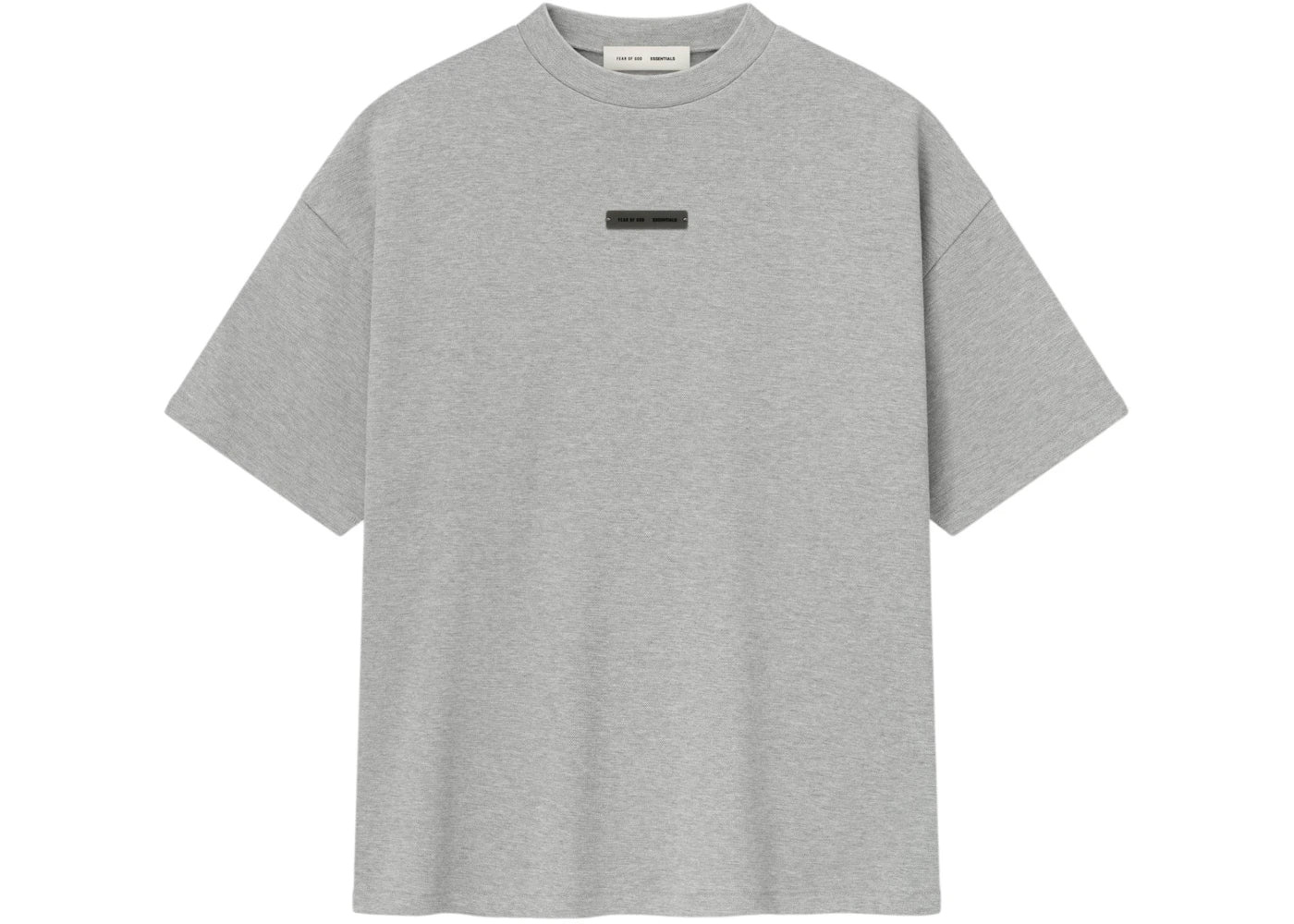 Fear of God Essentials Pique 90's Short Sleeve Tee Concrete Heather