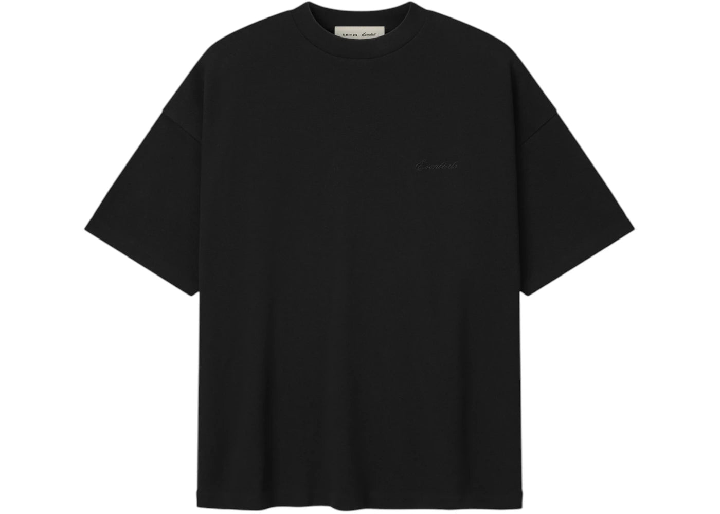 Fear of God Essentials Pique Signature 90's Tee Vintage Black