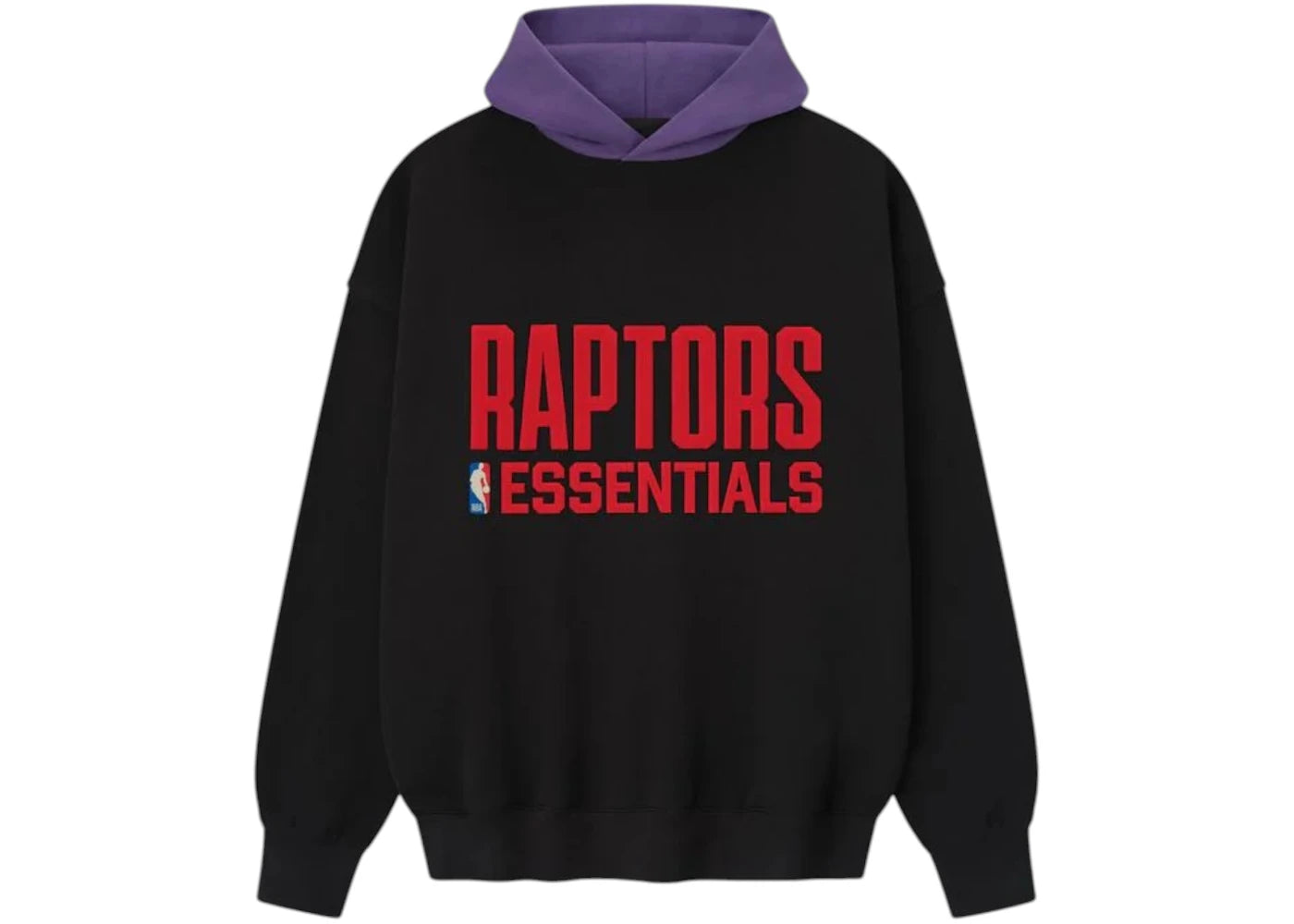 Fear of God Essentials Raptors Sport Hoodie Black/Purple Reign