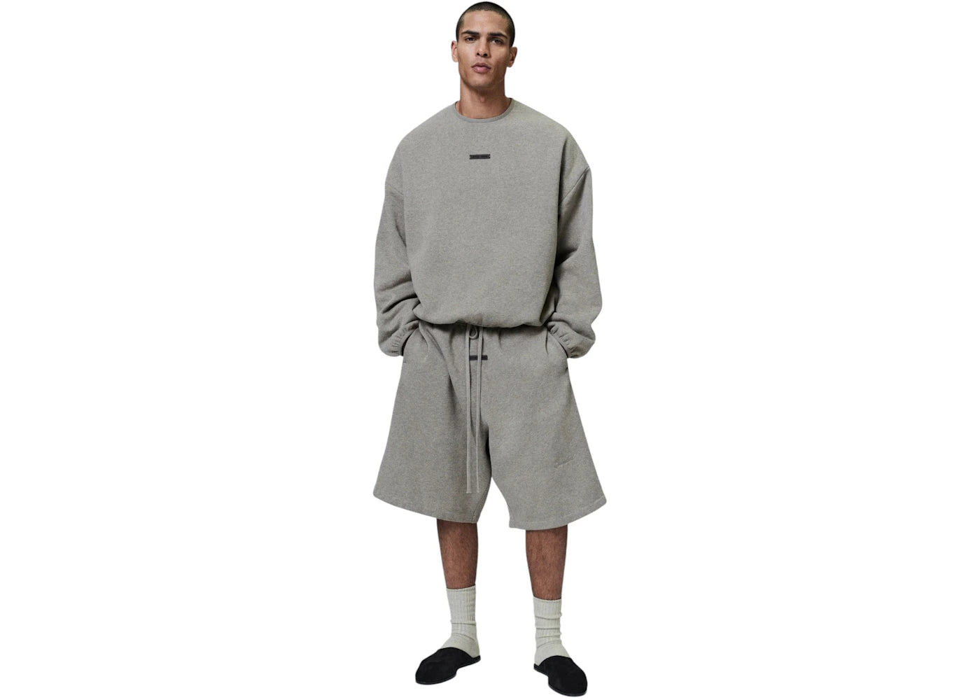 Fear of God Essentials Relaxed Fleece Piping Sweatshort Homestead Heather