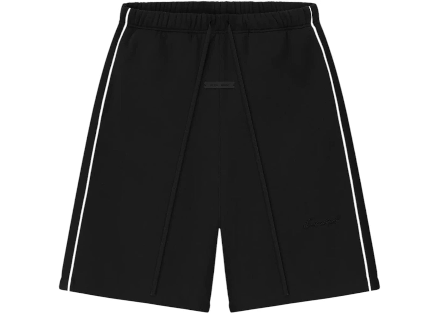 Fear of God Essentials Relaxed Fleece Piping Sweatshort Jet Black/Cloud White