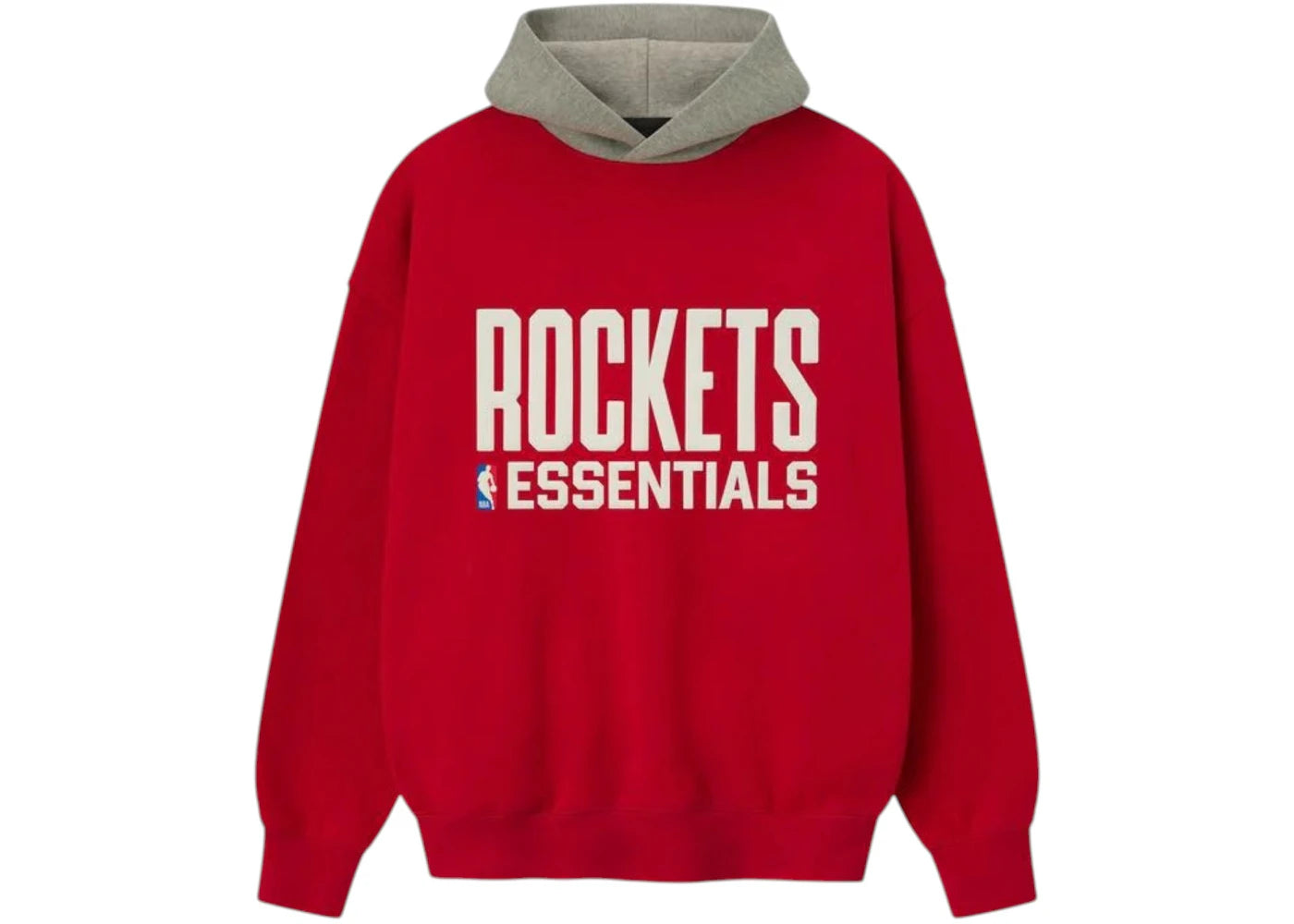 Fear of God Essentials Rockets Sport Hoodie Red/Concrete Heather