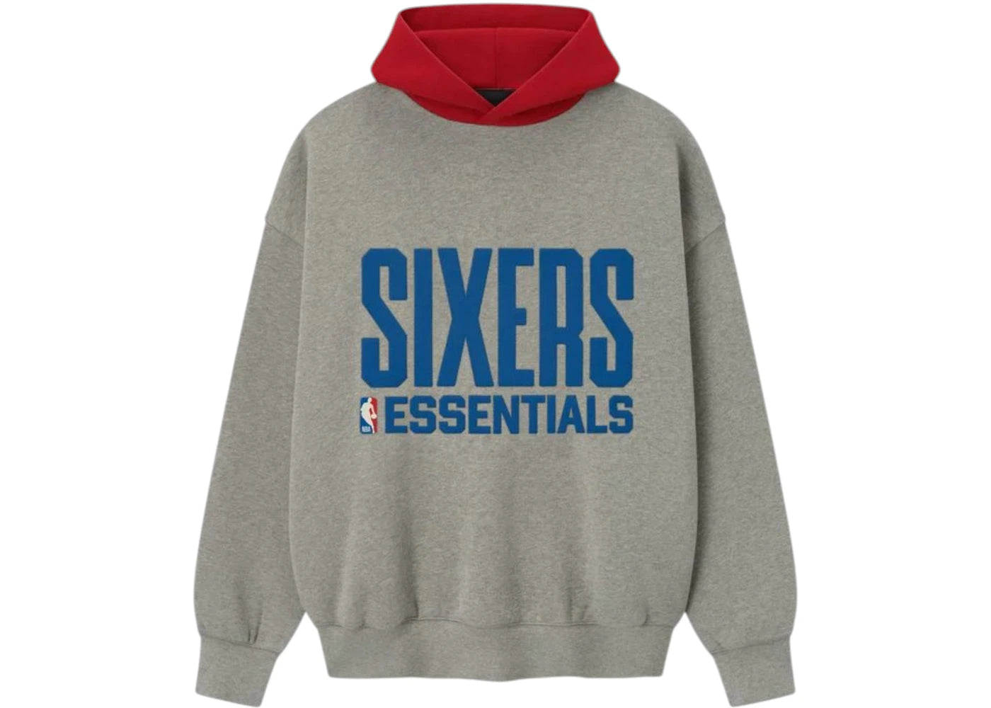 Fear of God Essentials Sixers Sport Hoodie Concrete Heather/Red