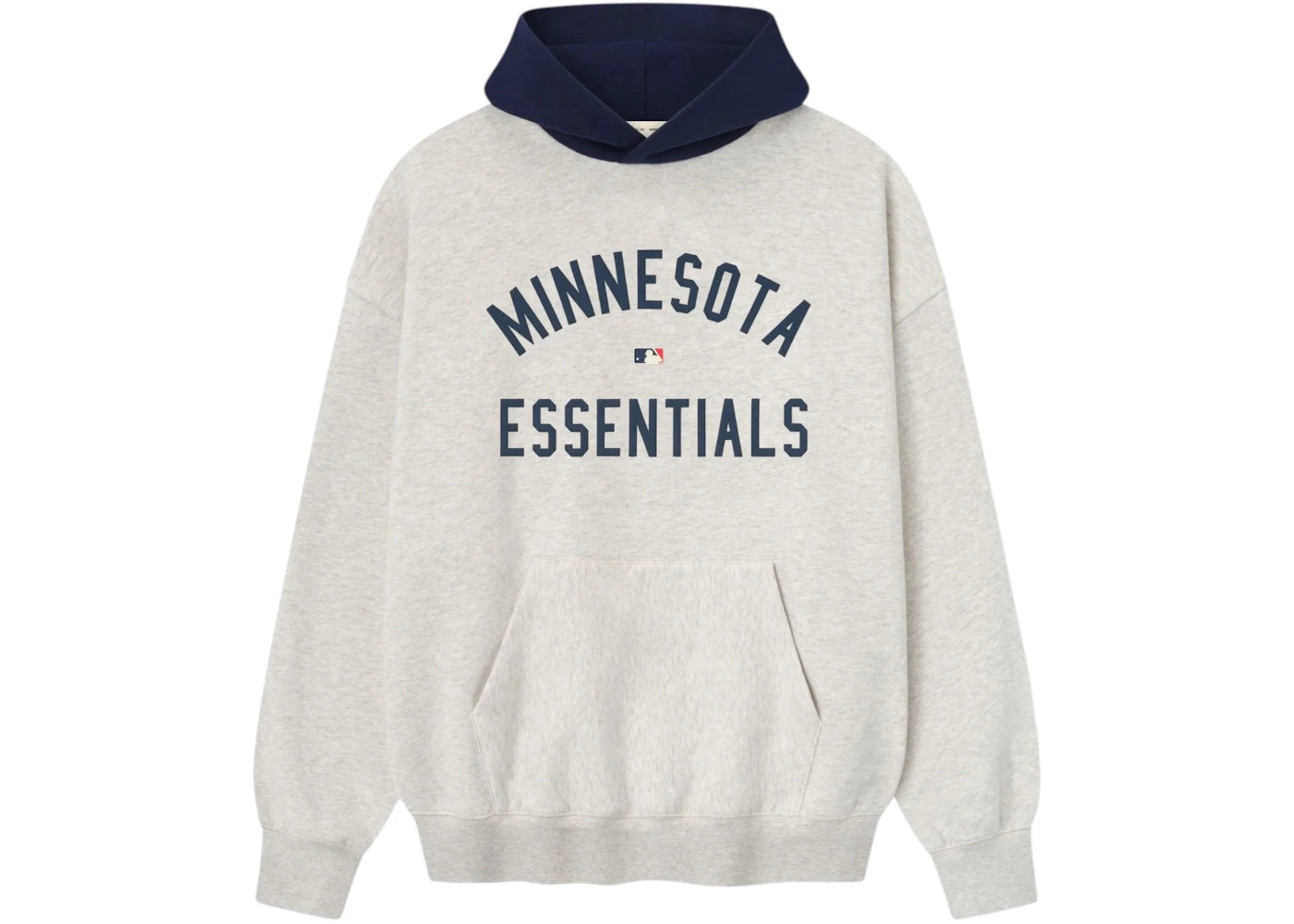 Fear of God Essentials Twins Sport Hoodie Oatmeal Heather/Midnight Navy