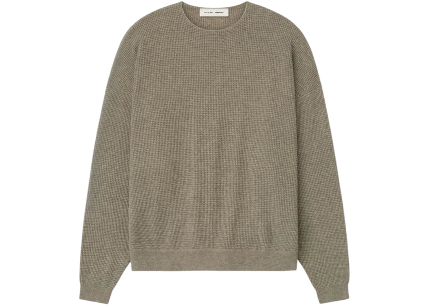 Fear of God Essentials Waffle Crewneck 90's Sweater Homestead Heather