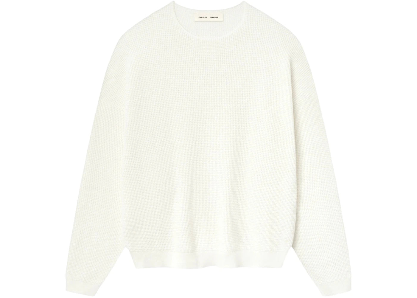 Fear of God Essentials Waffle Crewneck Sweater Cloud White