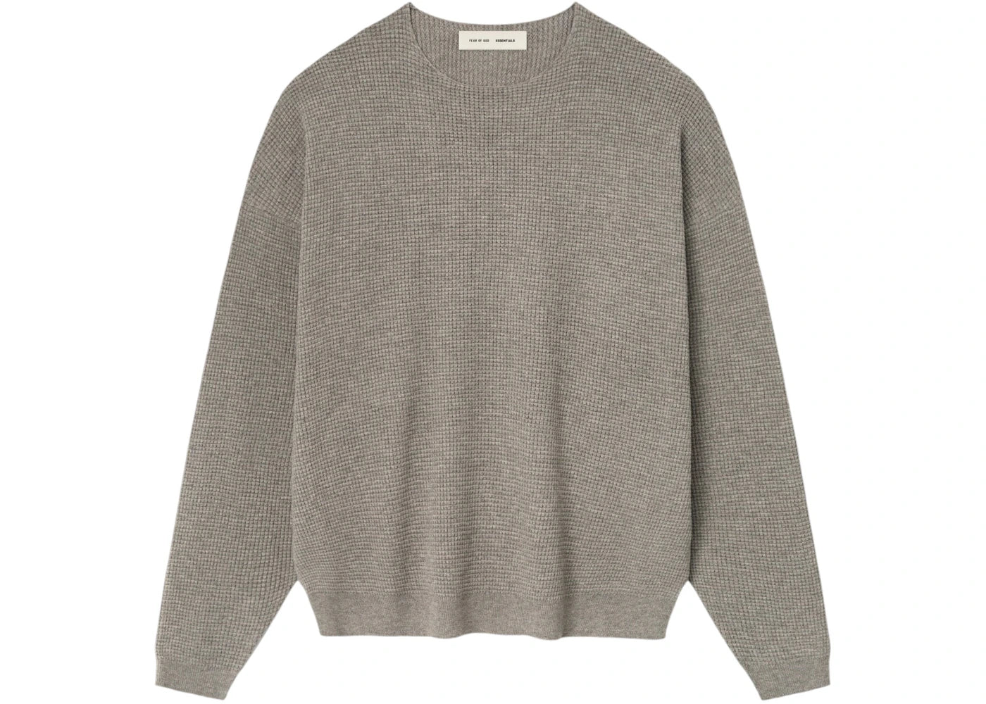 Fear of God Essentials Waffle Crewneck Sweater Homestead Heather