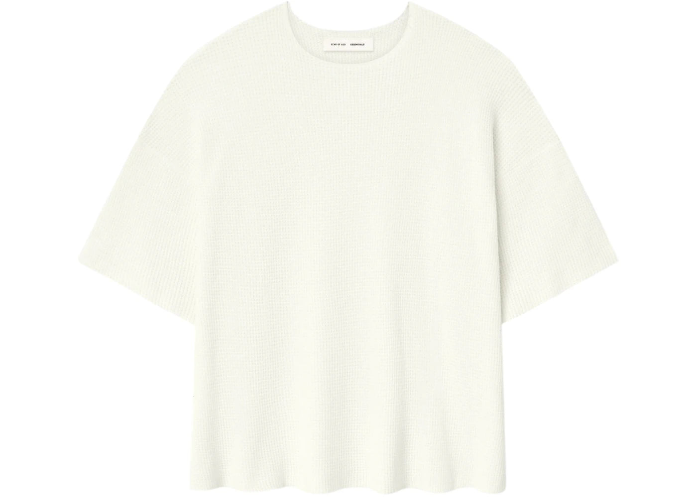 Fear of God Essentials Waffle Short Sleeve Sweater Cloud White