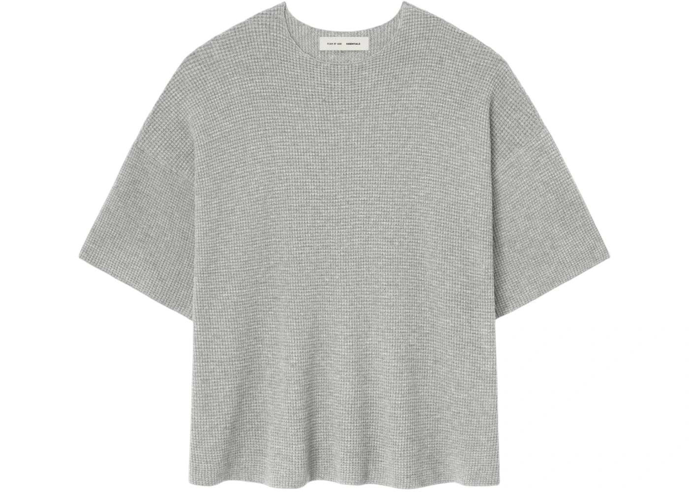 Fear of God Essentials Waffle Short Sleeve Sweater Concrete Heather