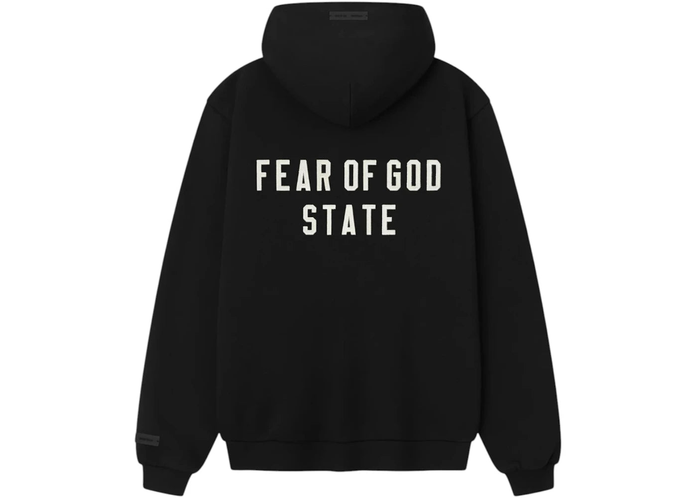 Fear of God Essentials Womens 90's Fleece Zip-Up Hoodie Jet Black