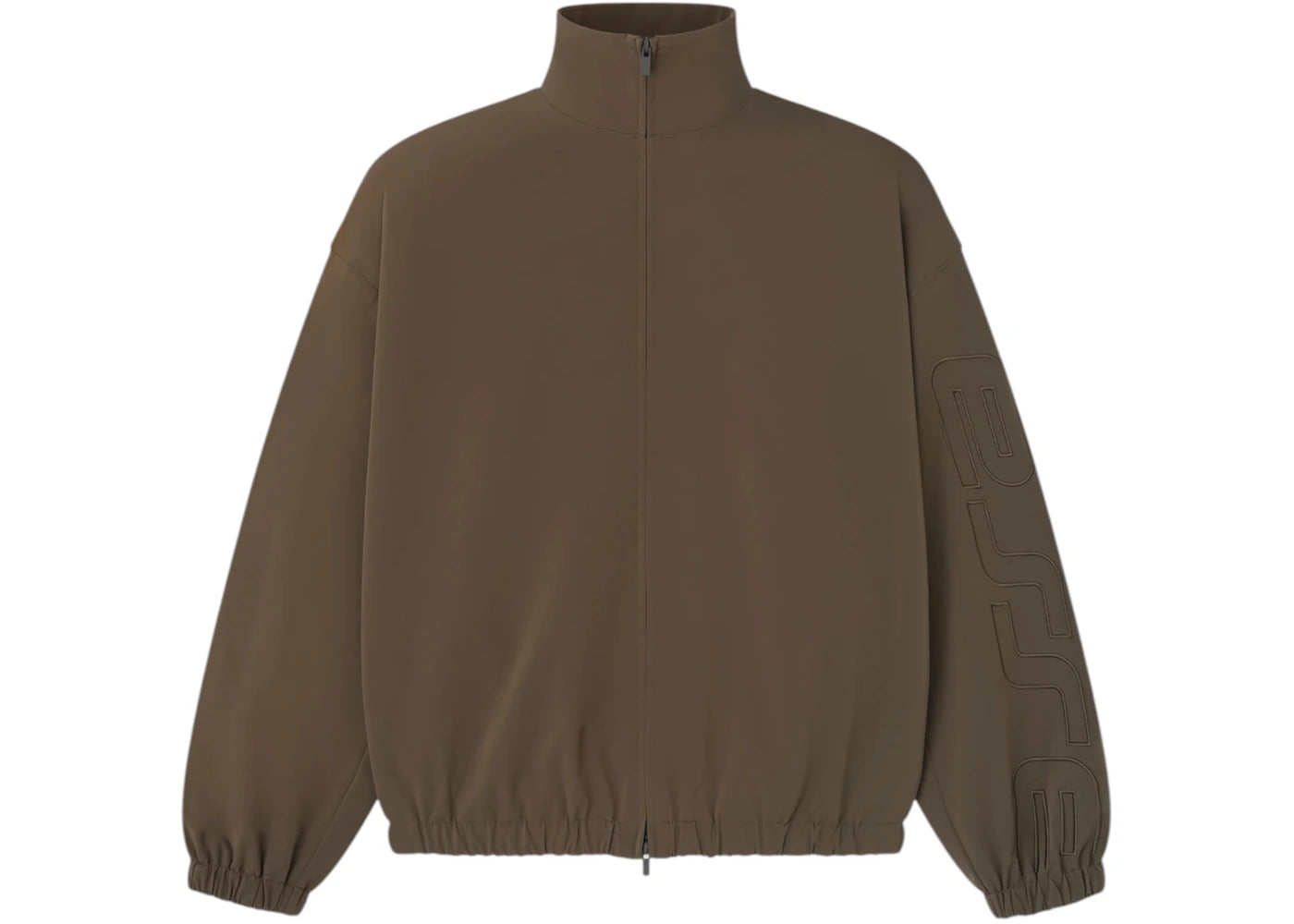 Fear of God Essentials Womens Active Trace Full Zip Track Jacket Brown
