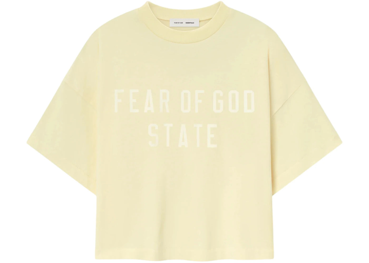 Fear of God Essentials Womens Boxy Tee Garden Yellow