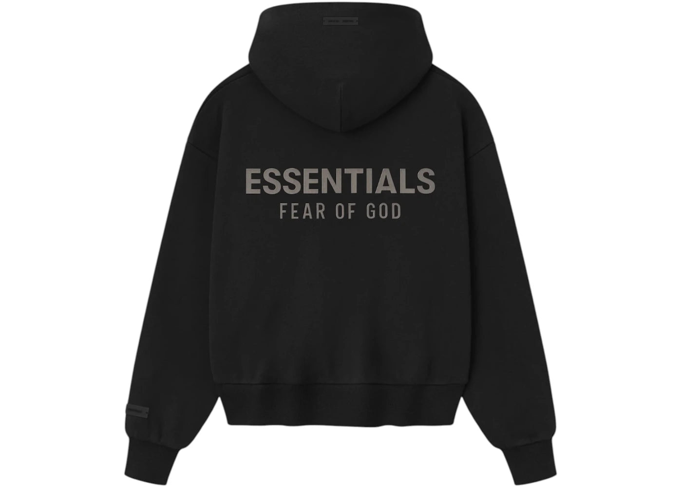 Fear of God Essentials Womens Classic Fleece Zip-Up Hoodie Jet Black