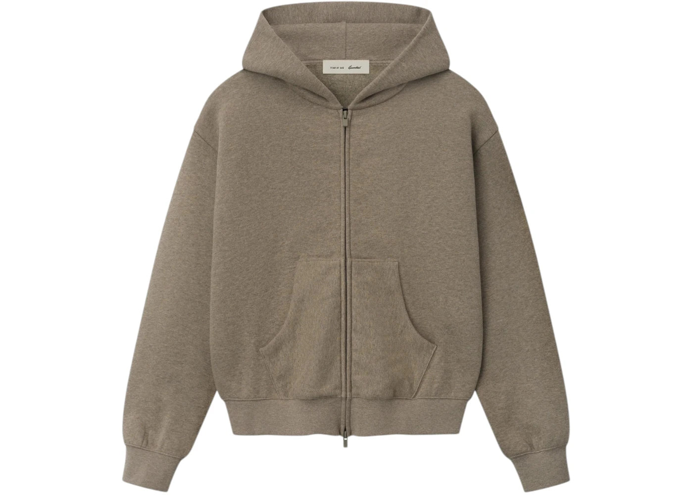 Fear of God Essentials Womens Classic Full Zip Hoodie Homestead Heather
