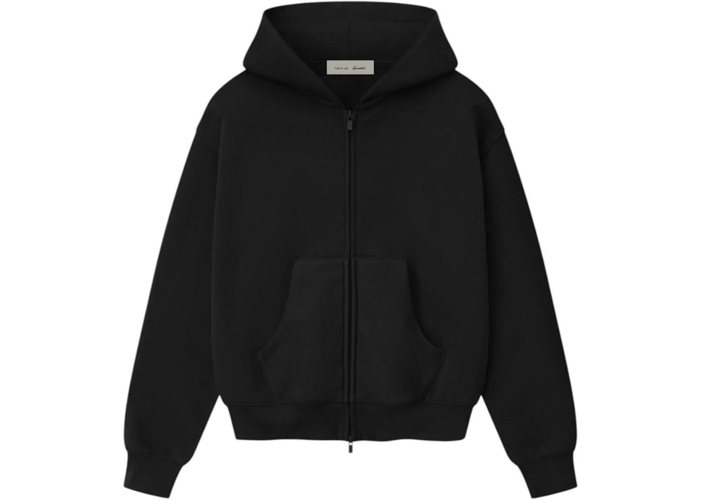 Fear of God Essentials Womens Classic Full Zip Hoodie Vintage Black