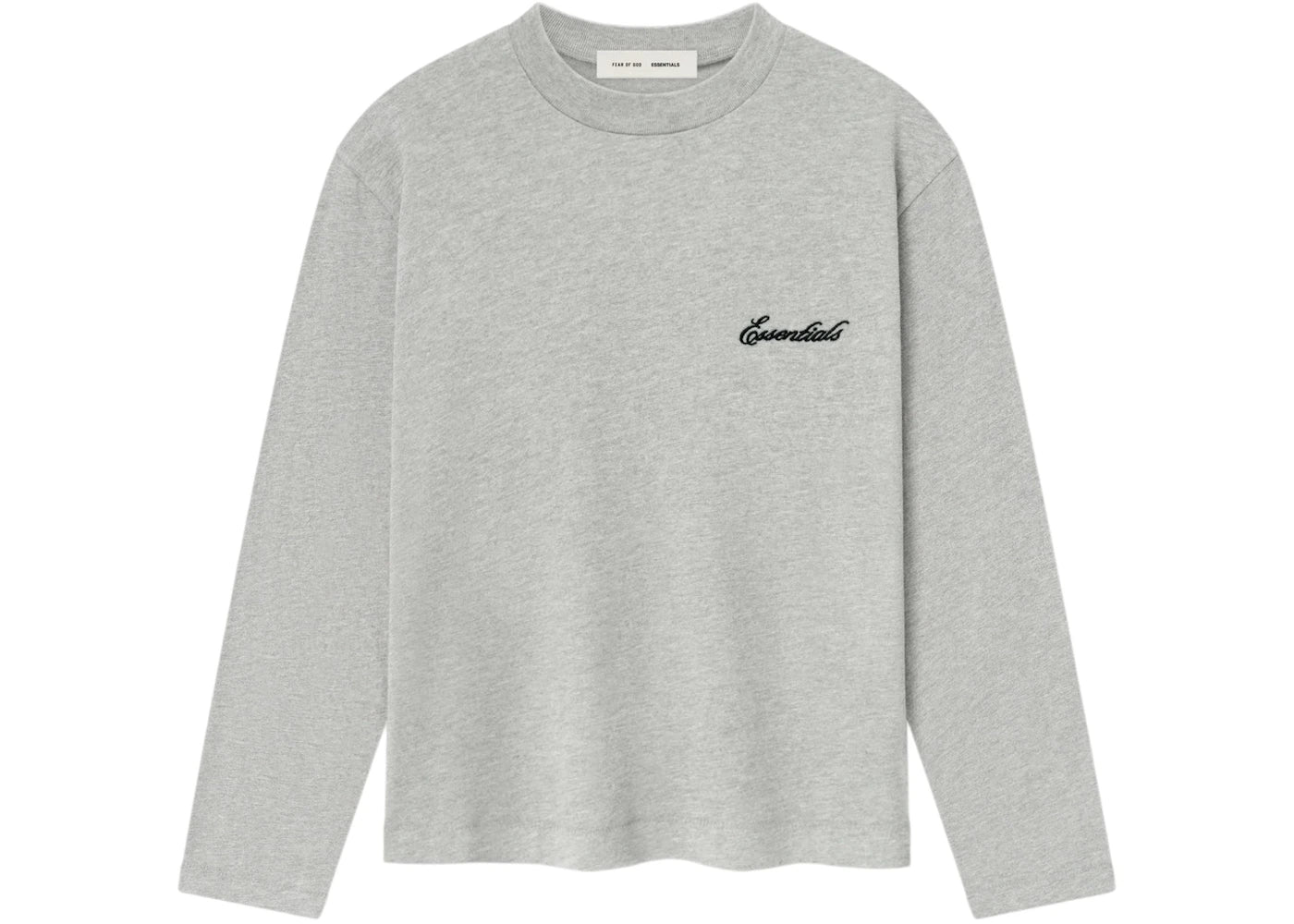 Fear of God Essentials Womens Classic Long Sleeve Tee Concrete Heather