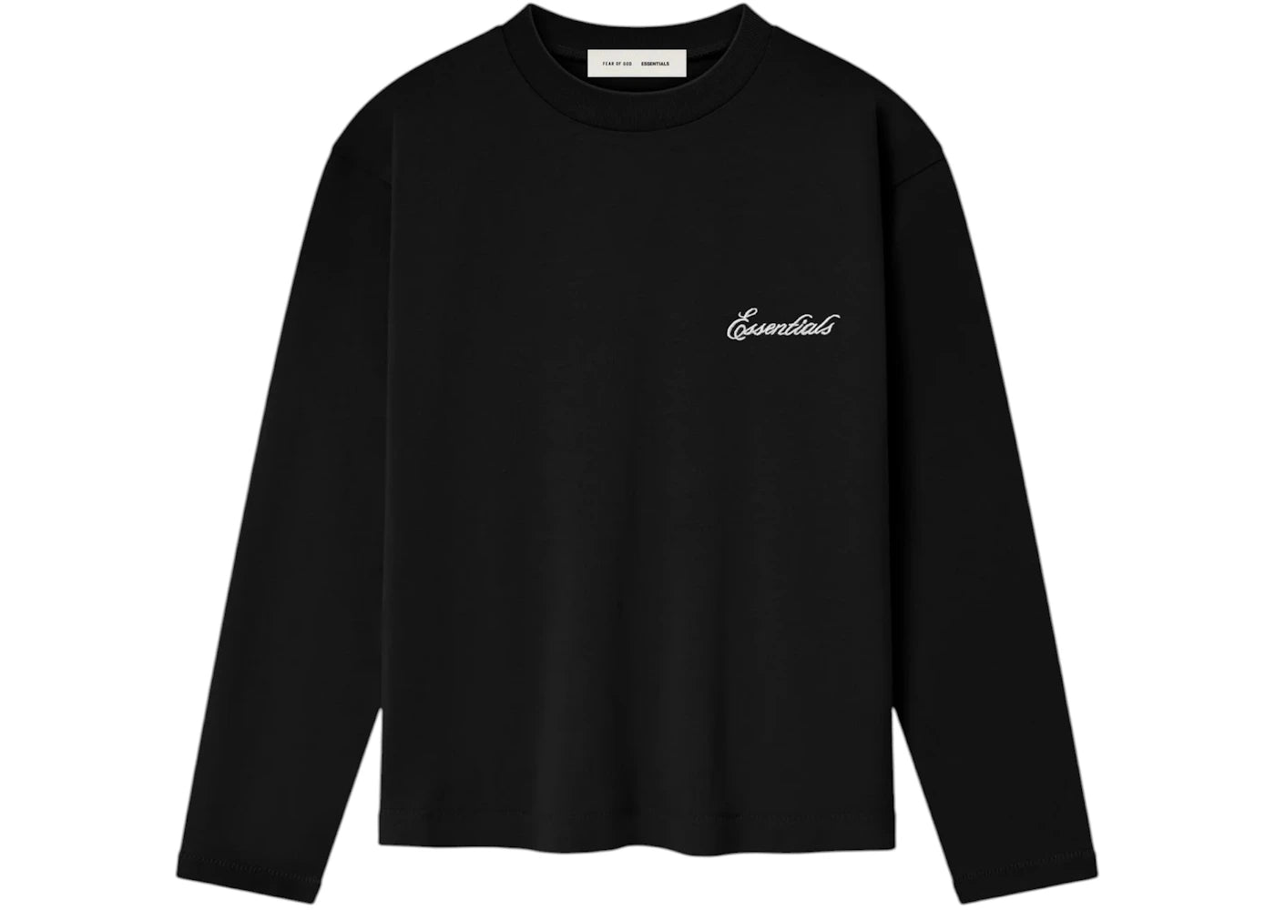 Fear of God Essentials Womens Classic Long Sleeve Tee Jet Black