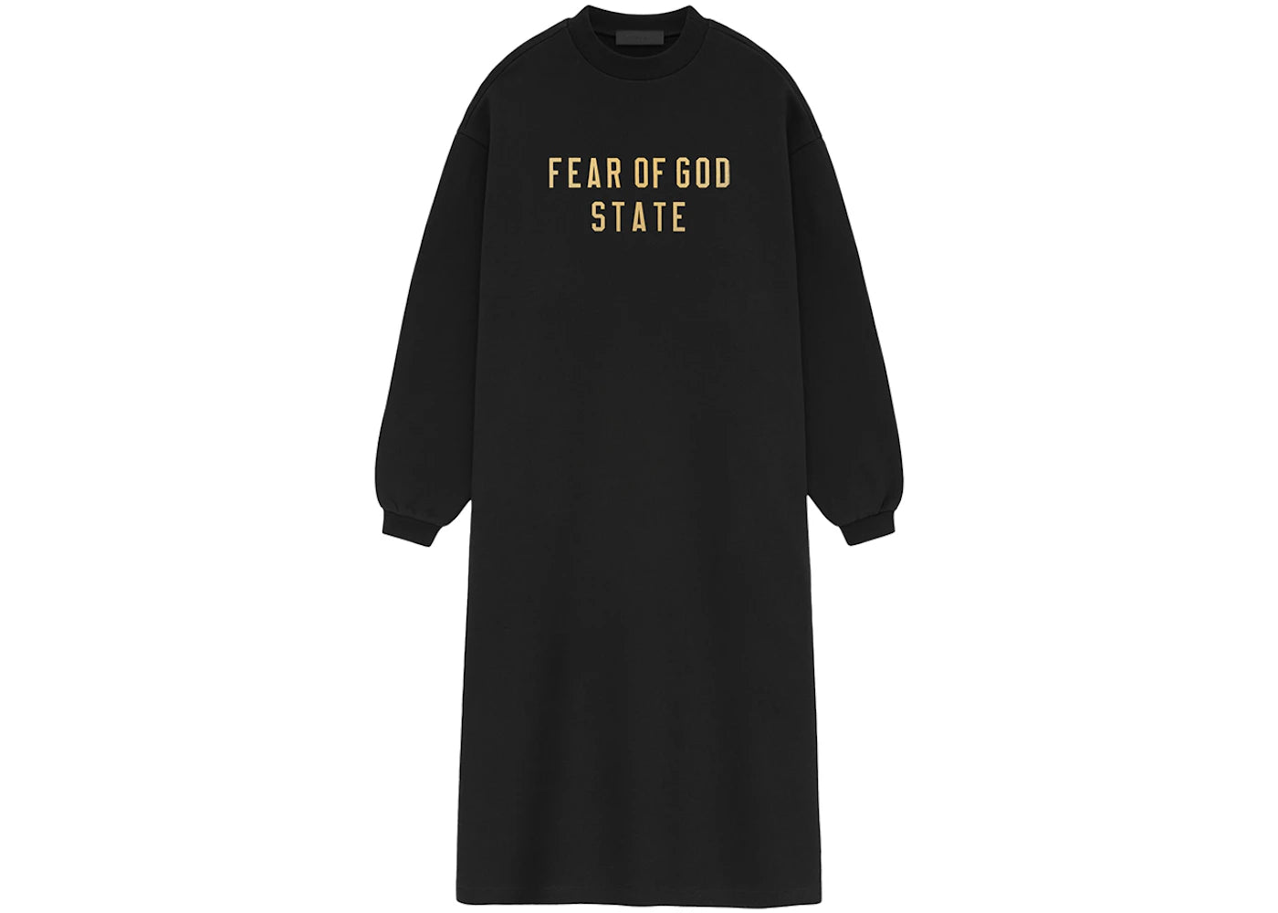 Fear of God Essentials Womens Fleece Crewneck Dress Black