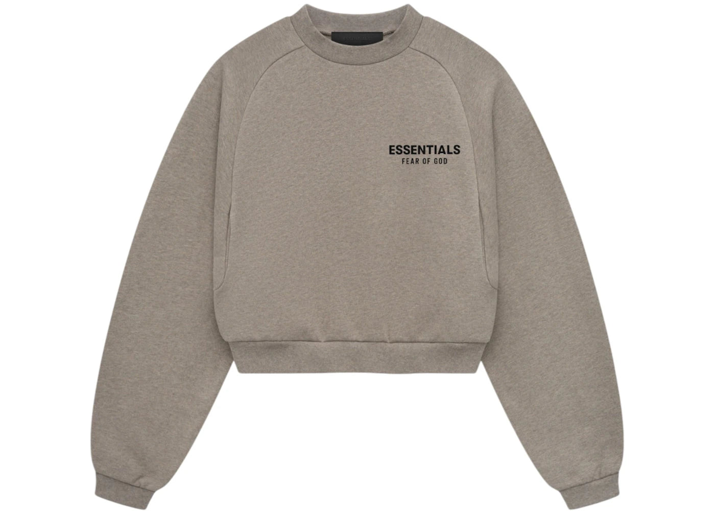 Fear of God Essentials Women's Fleece Cropped Crewneck Heather Gray