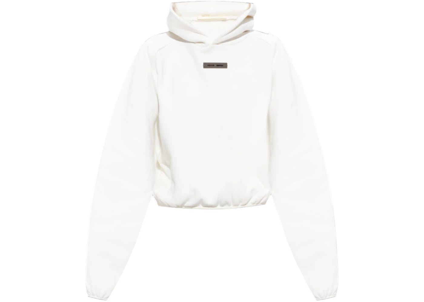 Fear of God Essentials Women's Logo Plaque Hoodie Cloud White