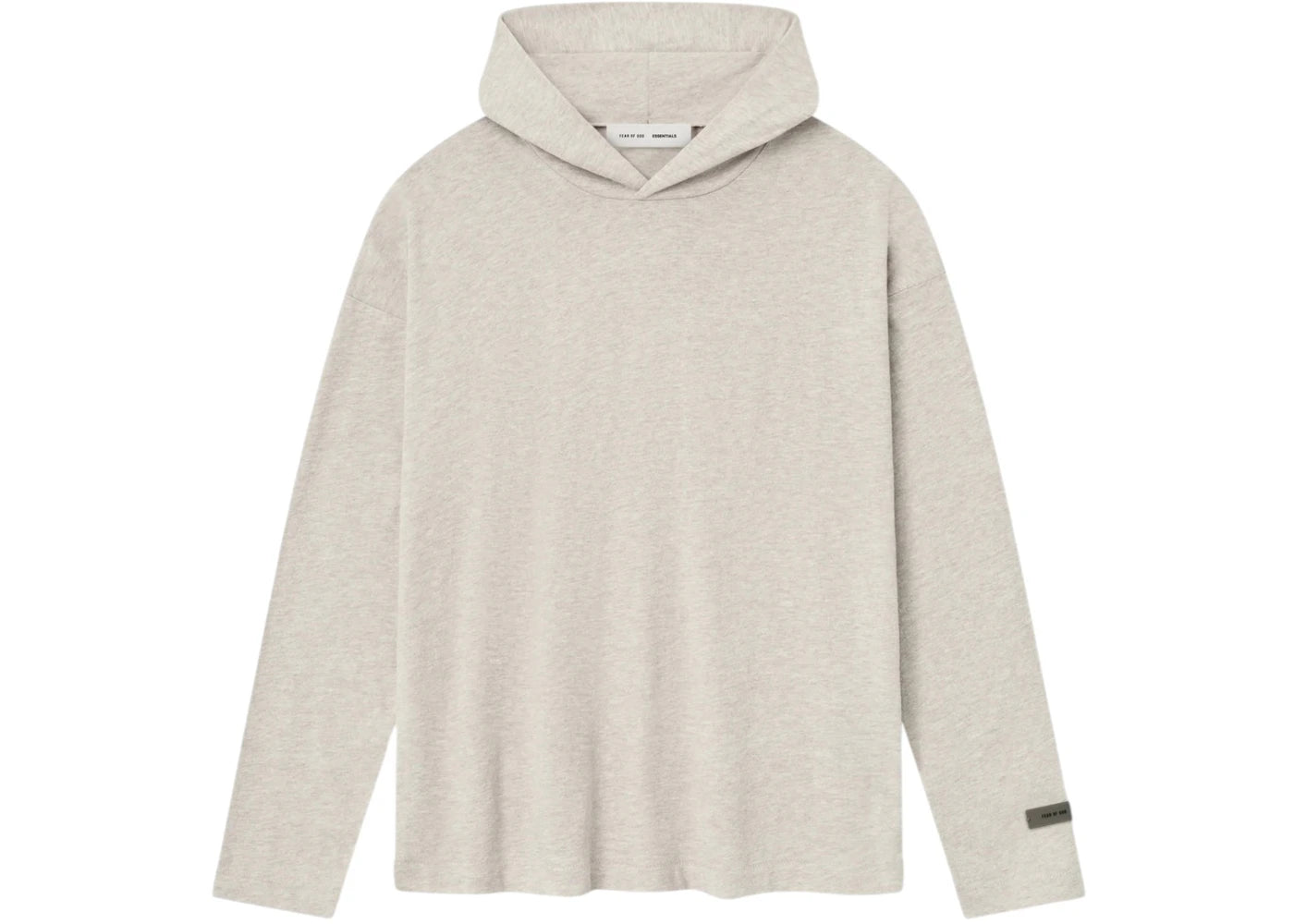Fear of God Essentials Womens Long Sleeve Jersey Hoodie Heather Stone