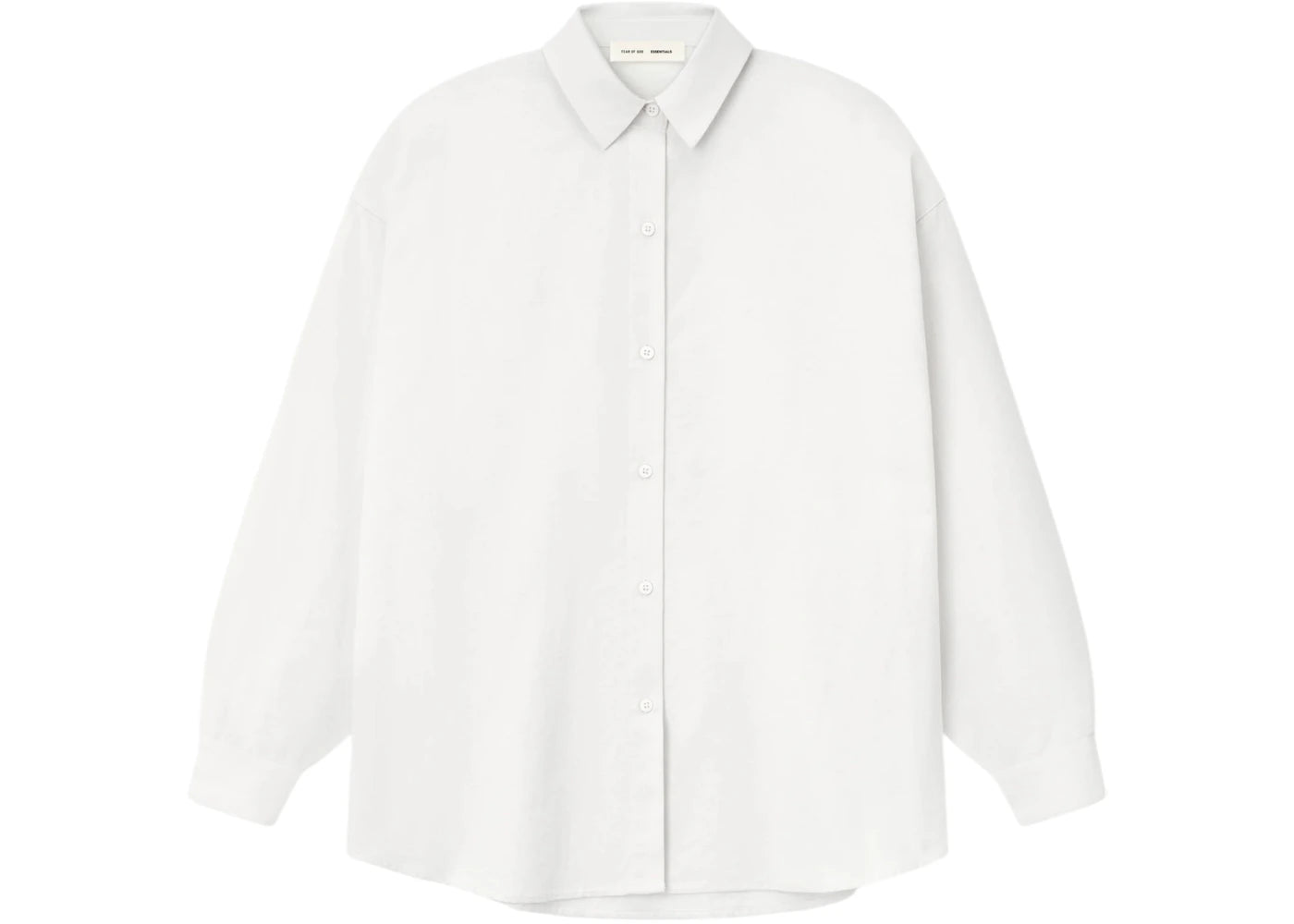 Fear of God Essentials Womens Relaxed Oxford Shirt Cloud White