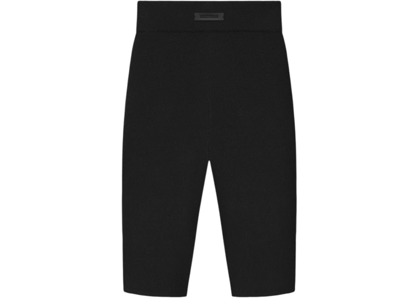 Fear of God Essentials Womens Rib Knit Biker Short Jet Black
