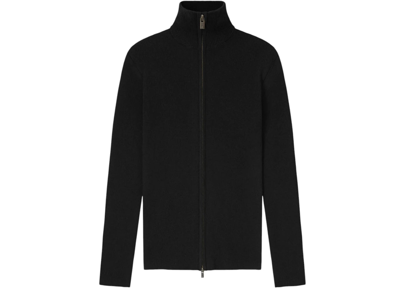 Fear of God Essentials Womens Rib Knit Zip-Up Jacket Jet Black