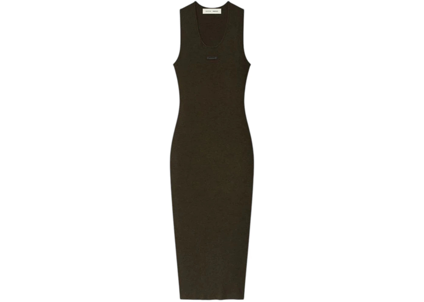 Fear of God Essentials Womens Rib Tank Dress Brown
