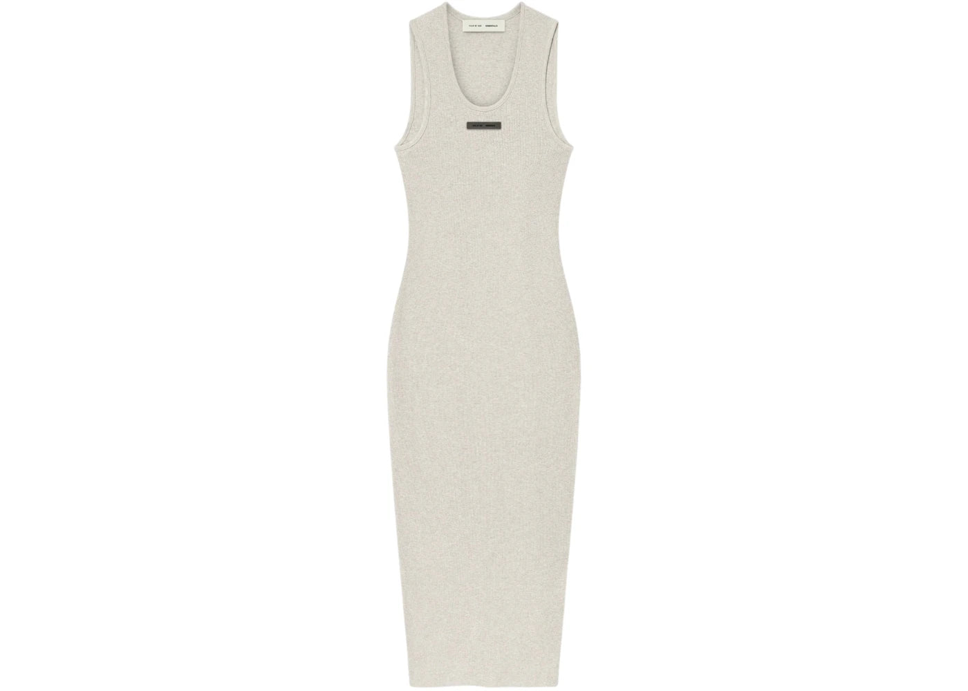 Fear of God Essentials Womens Rib Tank Dress Heather Stone