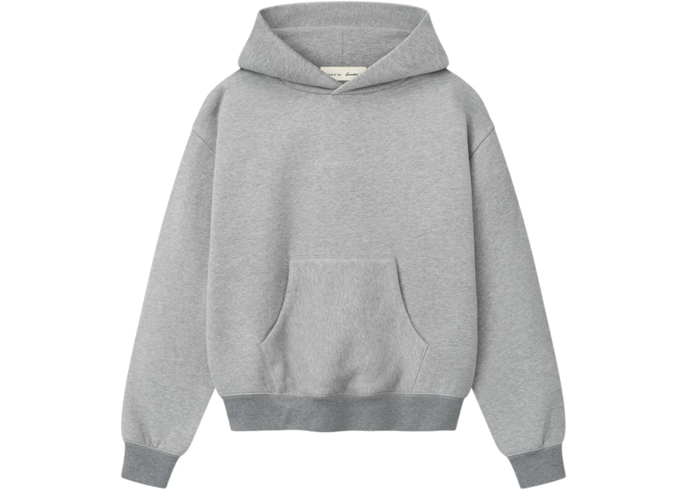 Fear of God Essentials Womens Signature Classic Hoodie Concrete Heather/Dark Concrete Heather