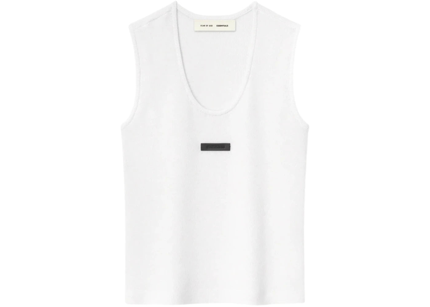 Fear of God Essentials Womens Soft Rib Knit Tank Cloud White