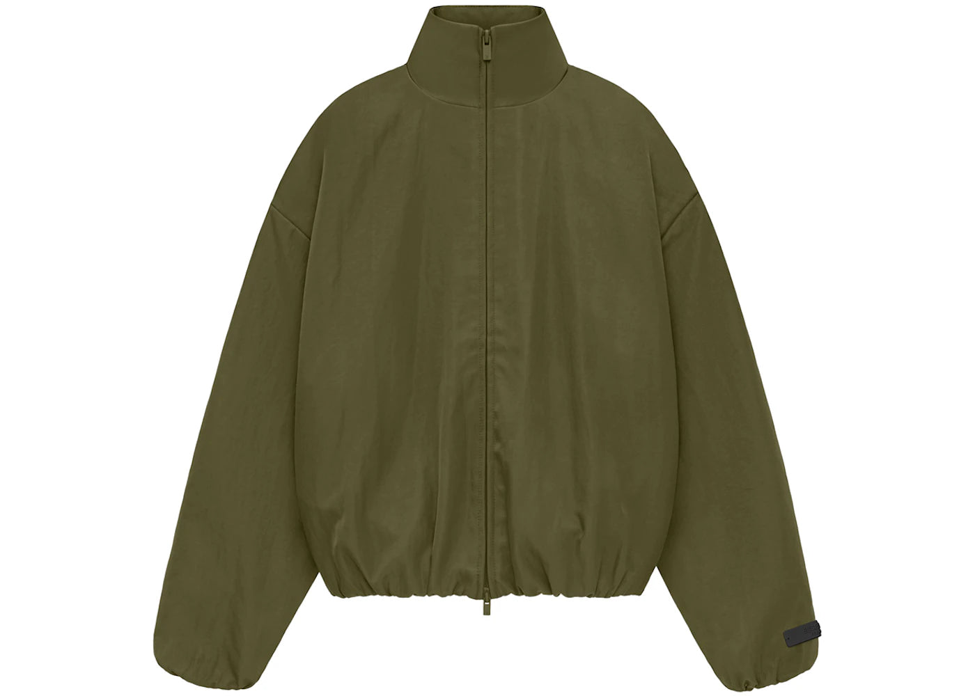 Fear of God Essentials Womens Textured Nylon Track Jacket Military