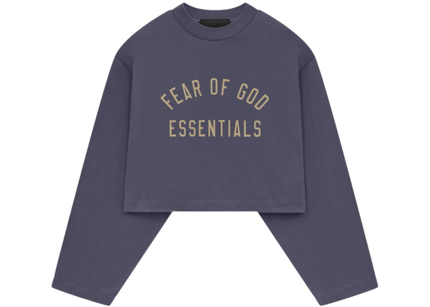 Fear of God Essentials Women's Tri-Blend Cropped Longsleeve Shirt Marine