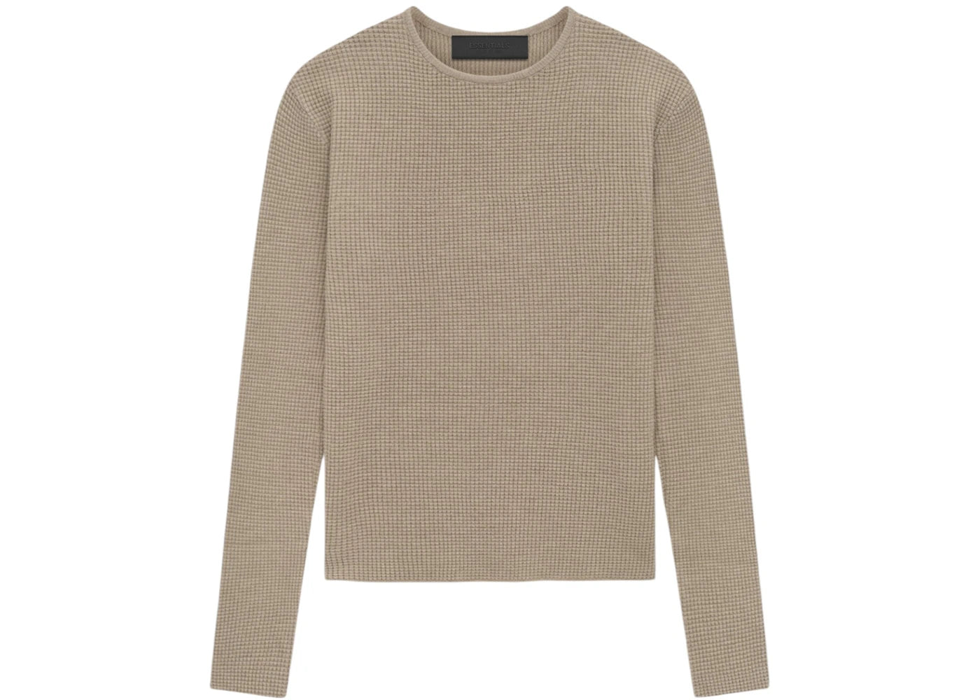 Fear of God Essentials Women's Waffle Fitted Long Sleeve Sweater Desert Sand