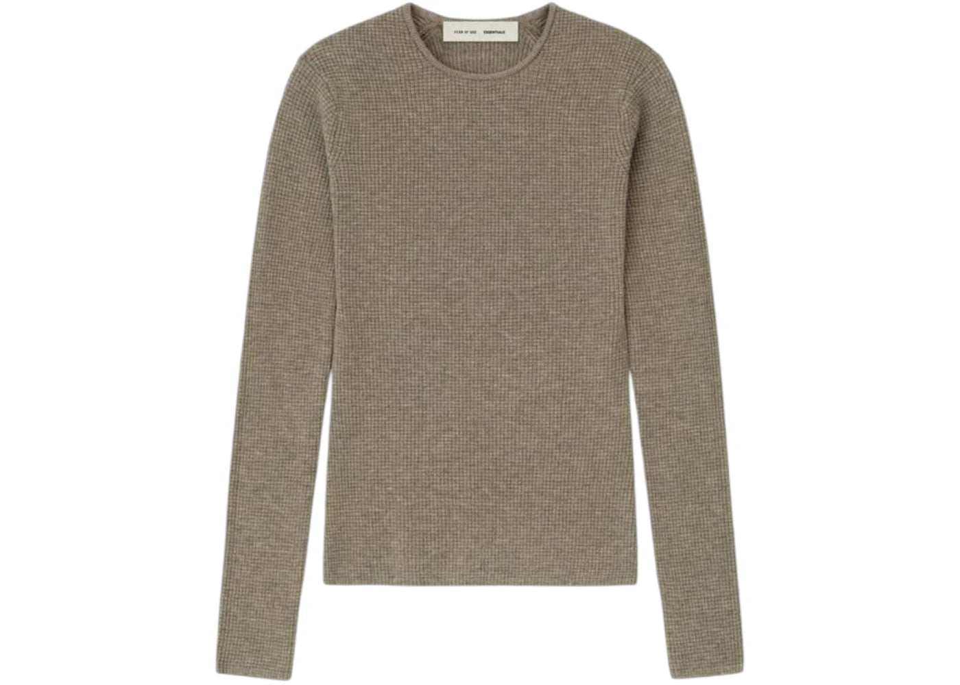 Fear of God Essentials Womens Waffle Long Sleeve Top Homestead Heather