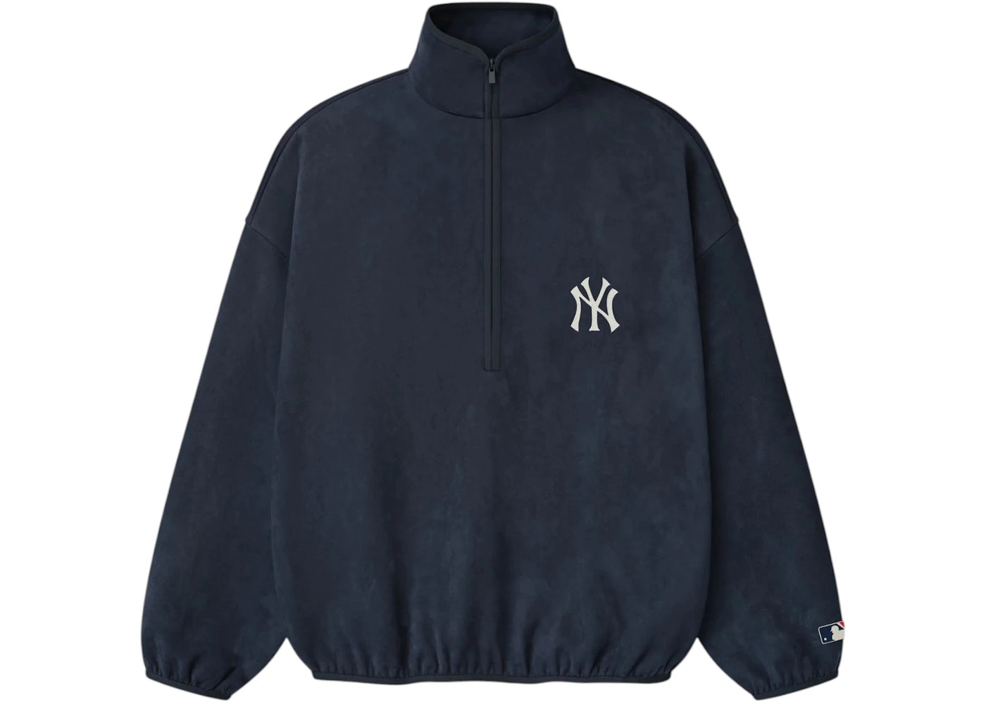 Fear of God Essentials Yankees Suede Fleece Modern Half Zip Top Dark Sapphire