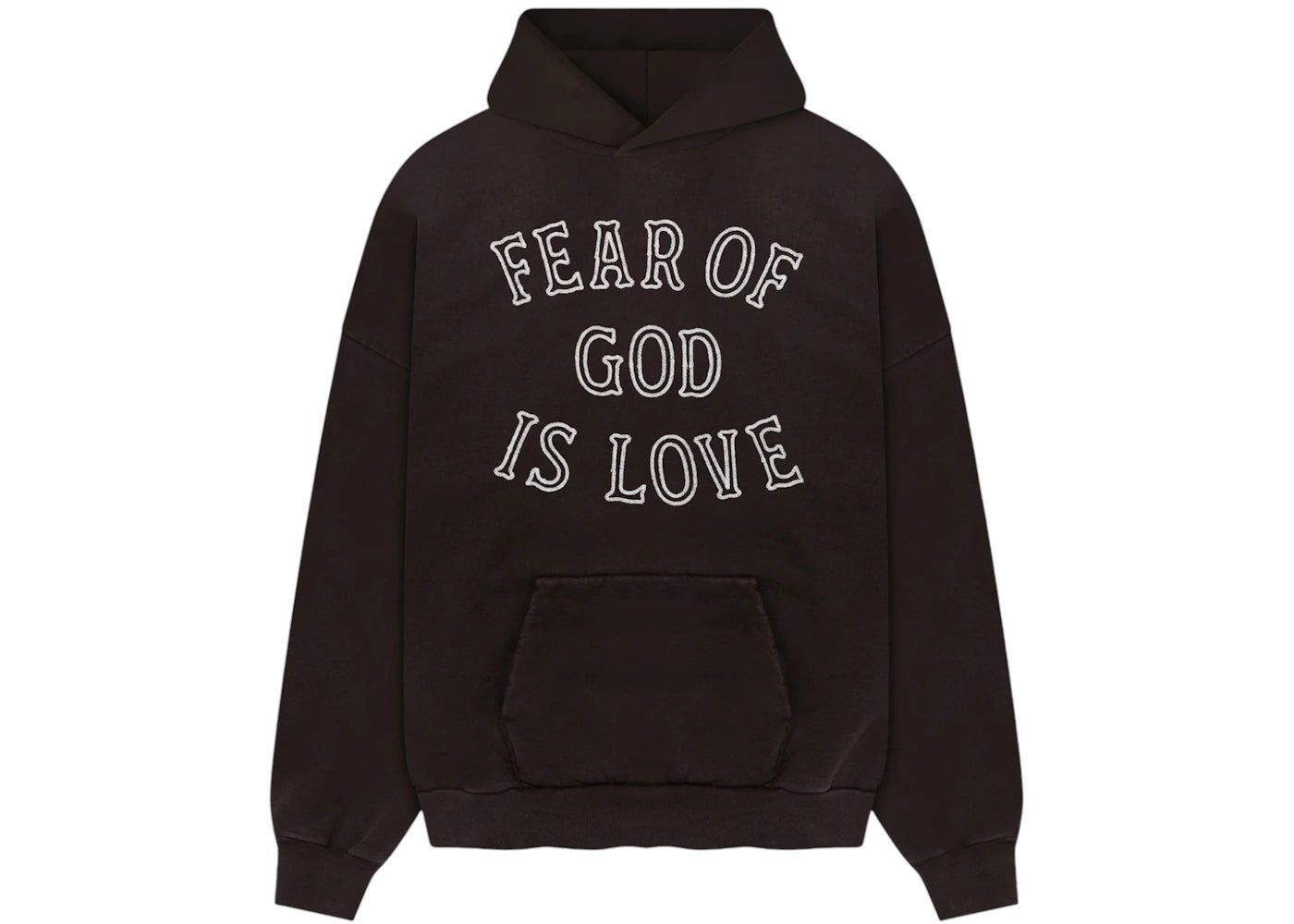 Fear of God Is Love Hoodie Brown