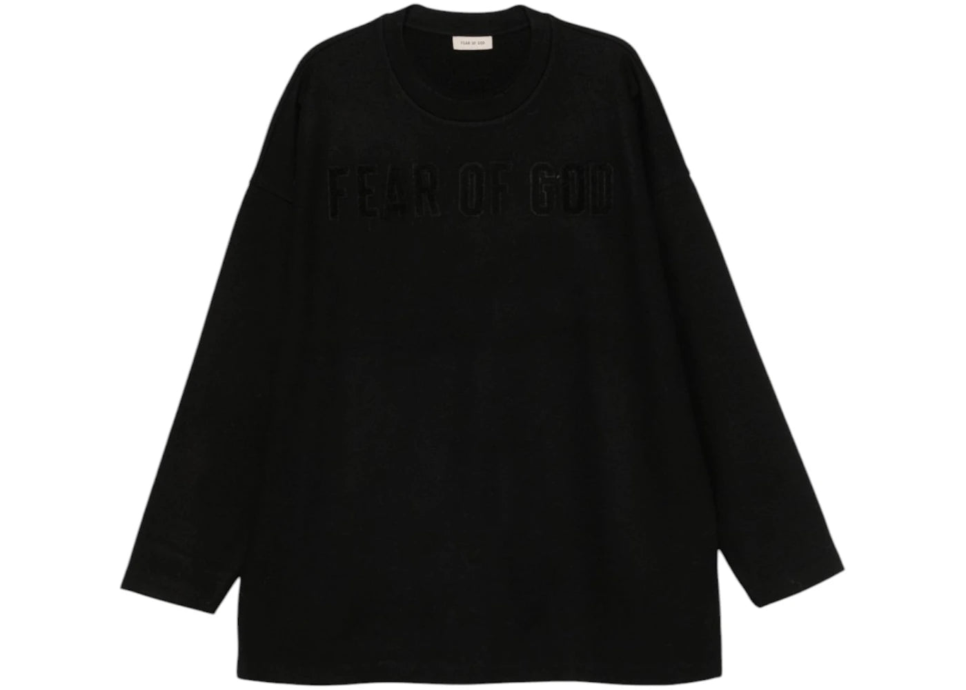 Fear of God Logo Patch Long Sleeve Tee Black