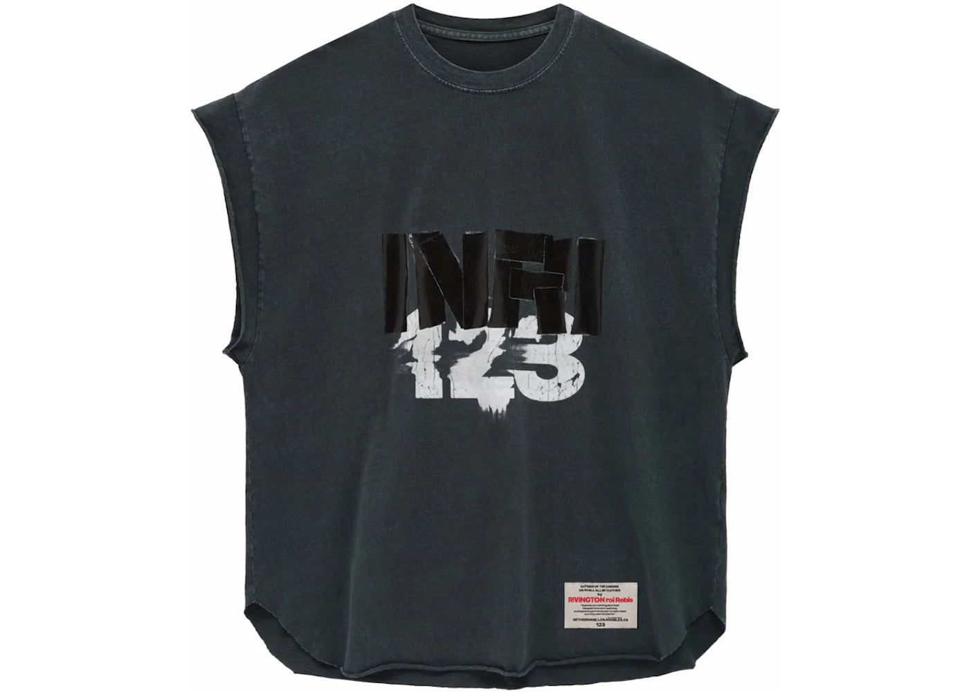 Fear of God x RRR123 INRI Cut Off Tee Vintage Black