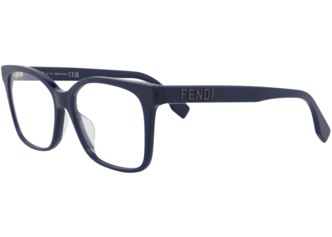 Fendi Cat Eye Eyeglasses Blue Blue Transparent (FE50016I-52-090)