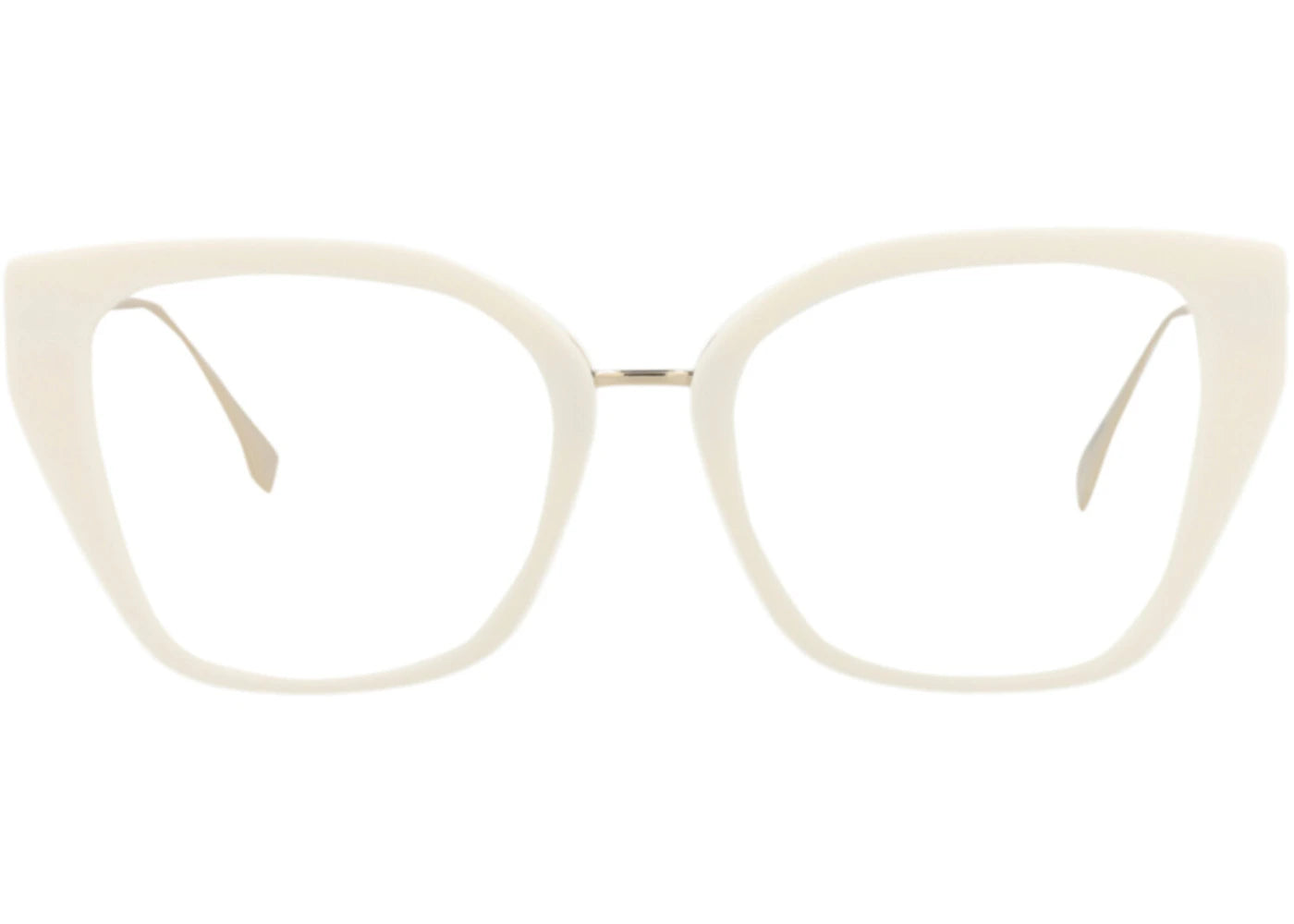 Fendi Cat Eye-Frame Acetate Optical Frames Ivory Silver Transparent (FE50011I-51-025)