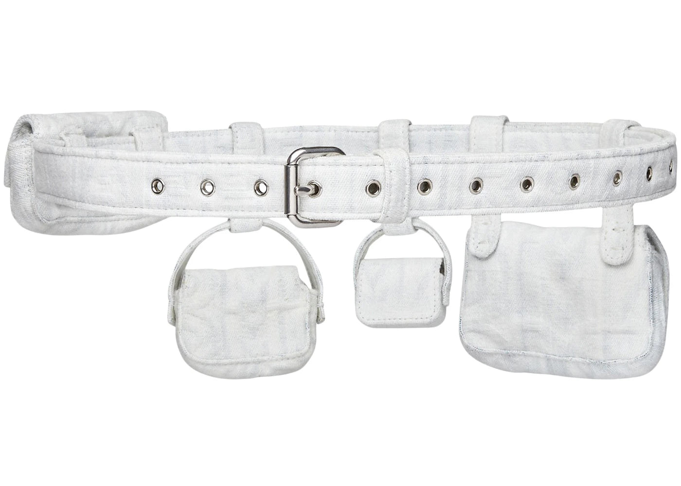 Fendi by Marc Jacobs Baguette Belt White Denim Belt