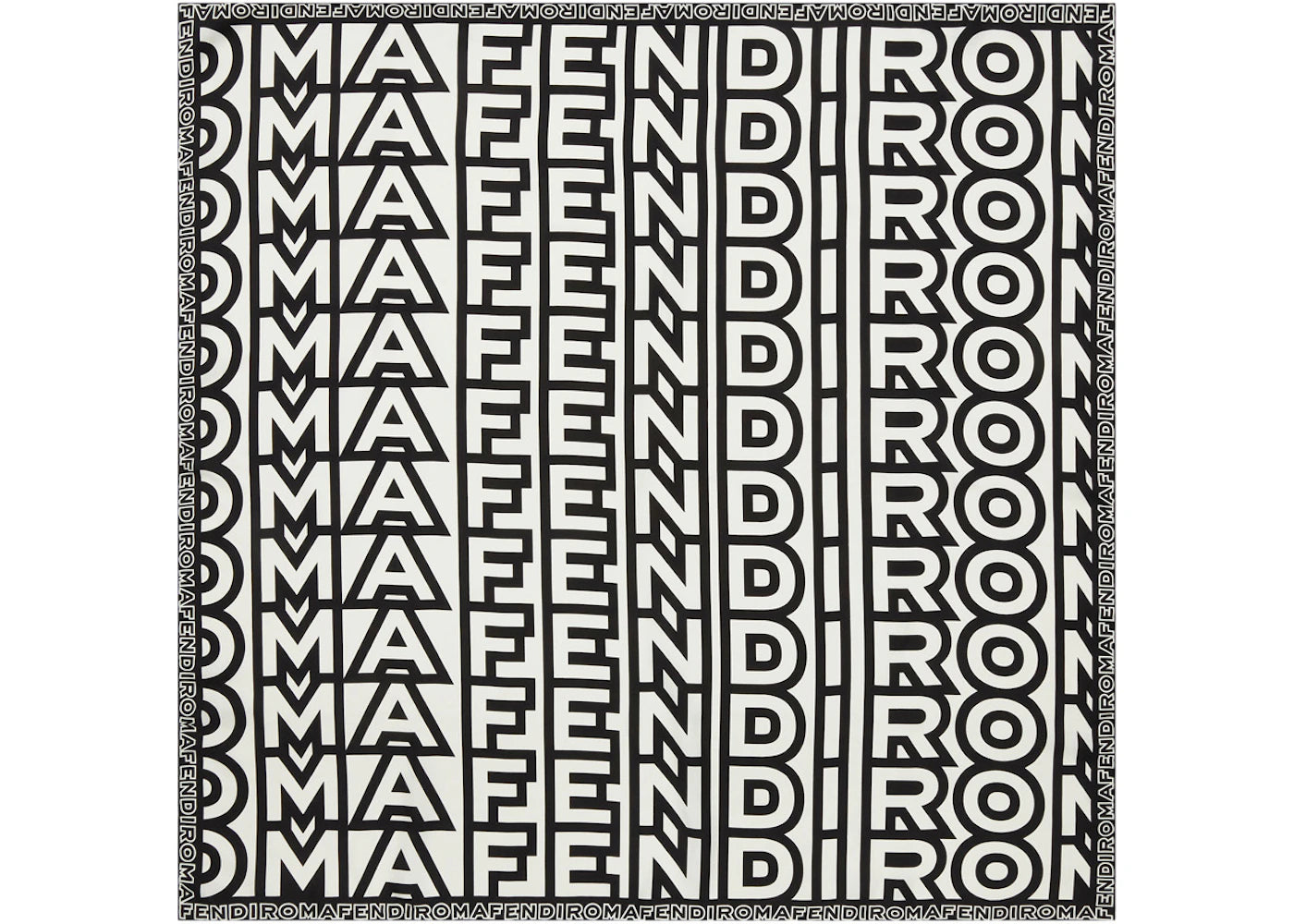 Fendi by Marc Jacobs Two Tone Silk Foulard Multicolor