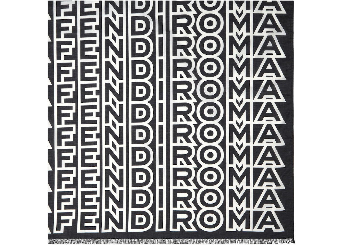Fendi by Marc Jacobs Maxi Stole Black Silk Stole