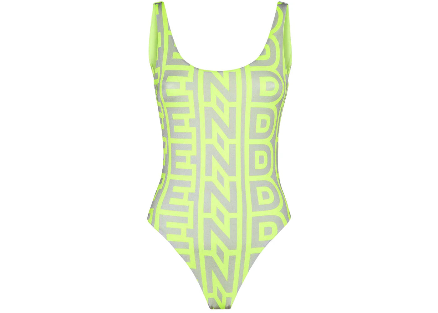 Fendi by Marc Jacobs Reversible One-Piece Swimsuit Yellow Lycra