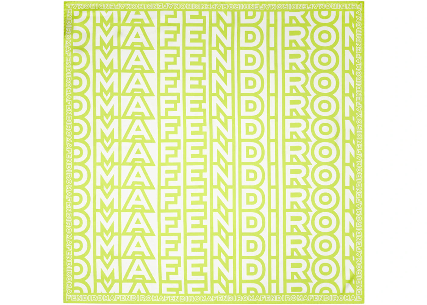Fendi by Marc Jacobs Show Foulard Yellow Square Silk Foulard