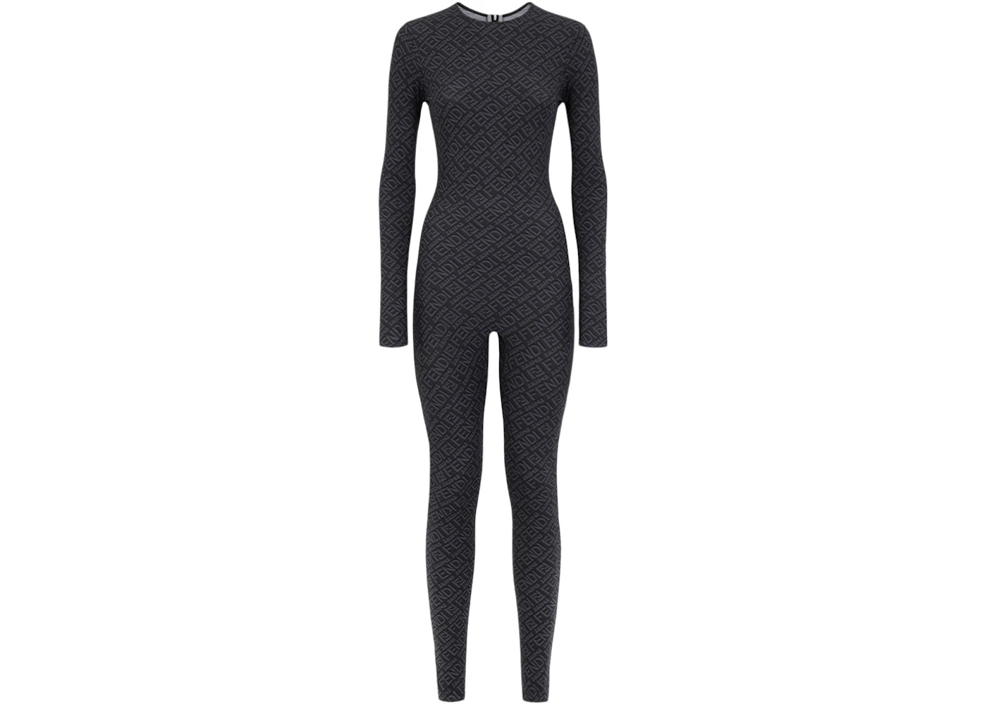 Fendi x SKIMS Crew Neck Full Onesie Black