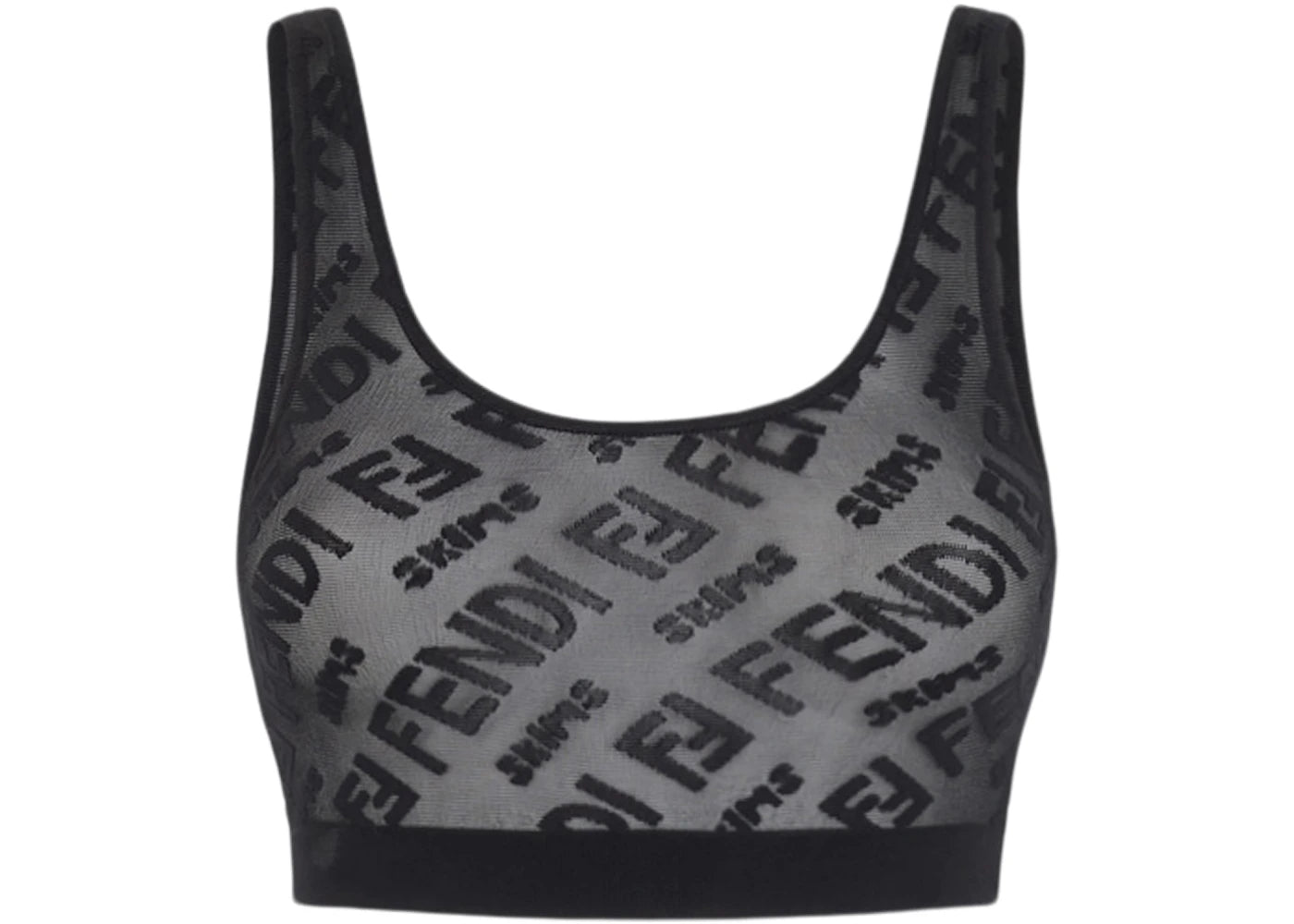 Fendi x SKIMS Hosiery Bralette Black
